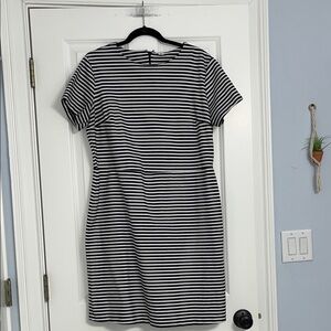 Old Navy Black and White Striped Mini Dress